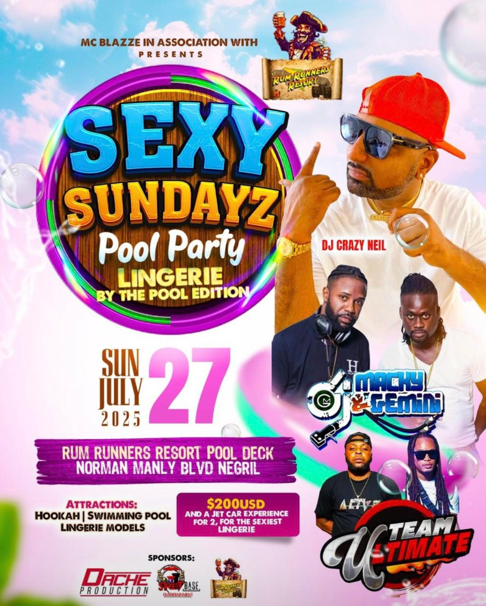 Sexy Sundayz pool party flyer