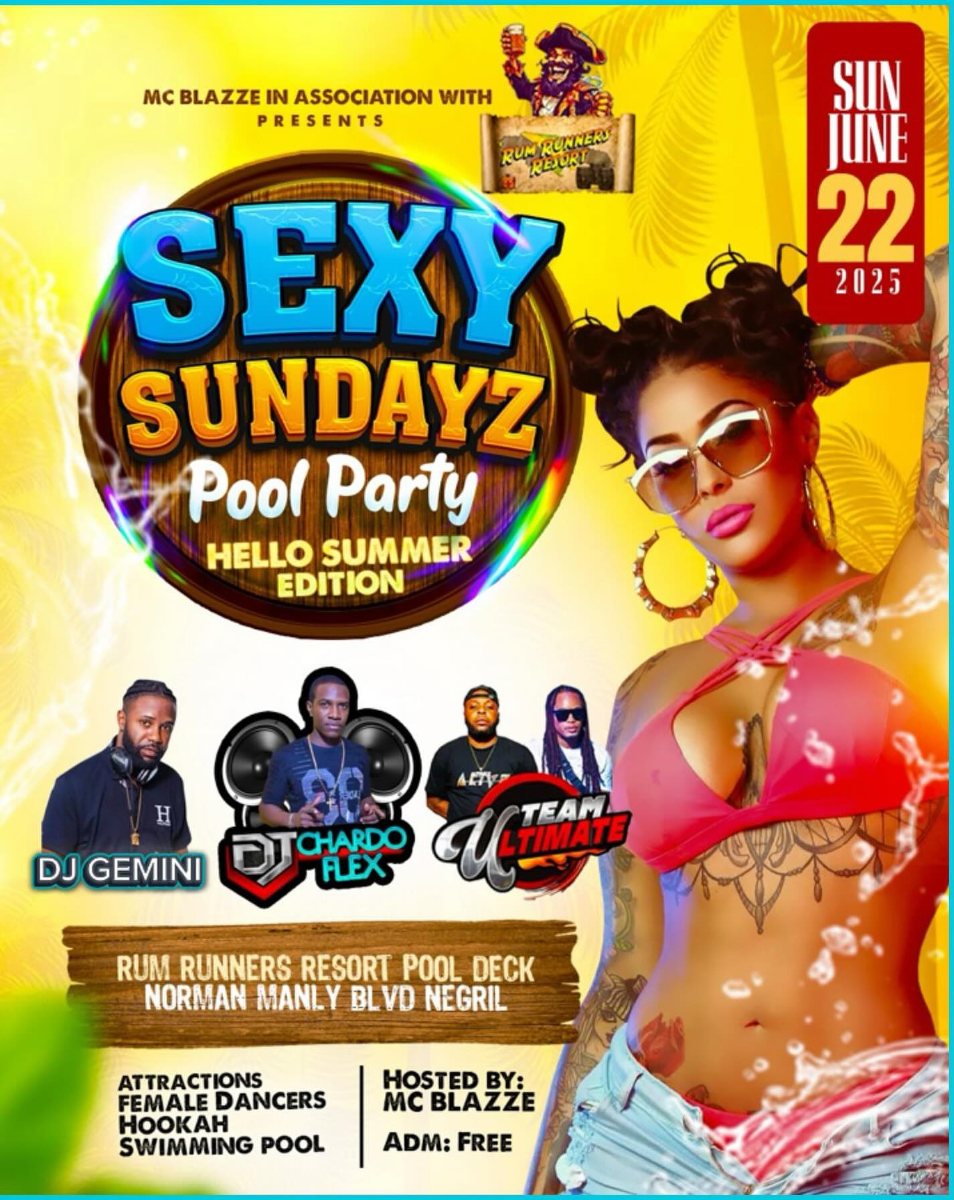 Sexy Sundayz pool party flyer